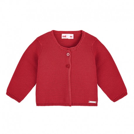 Chaqueta larga punto bobo ROJA