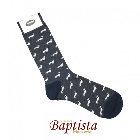 Calcetines perritos gris