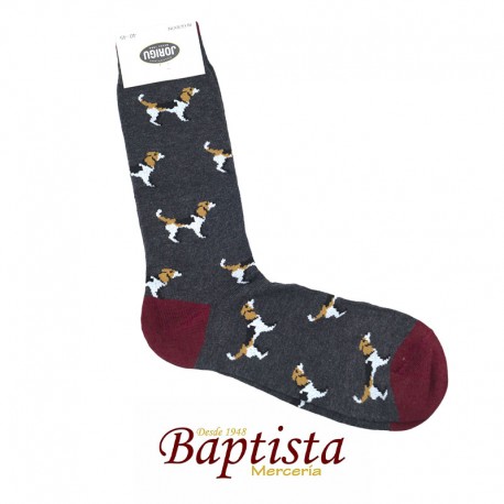 Calcetines Beagle gris