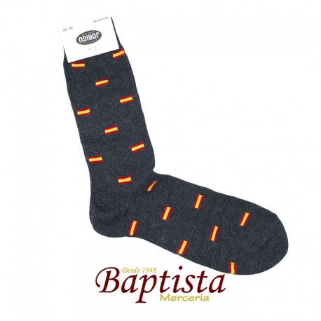 Calcetines bandera gris