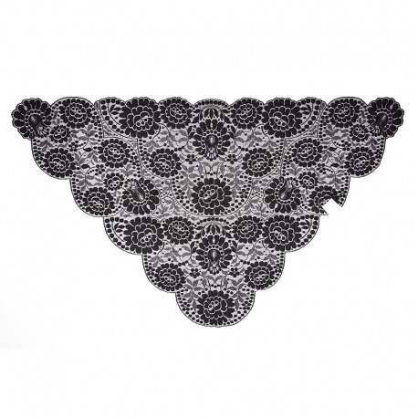 Velo Encaje Triangular 60 x 120 Negro Ref. 401