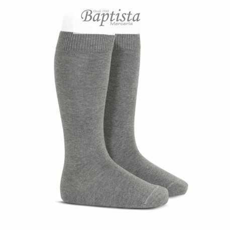 Calcetín alto liso Gris Claro 230