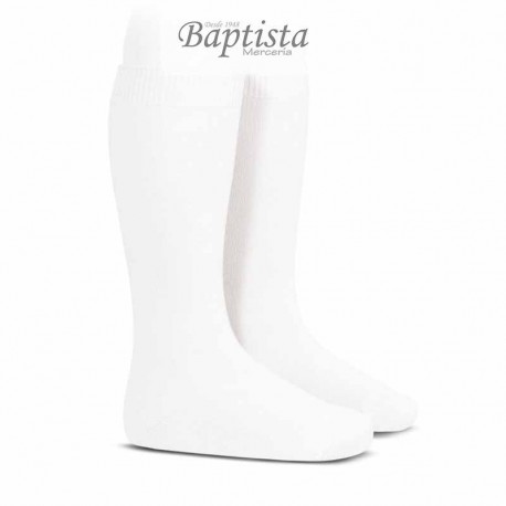 Calcetín alto liso Blanco C.200