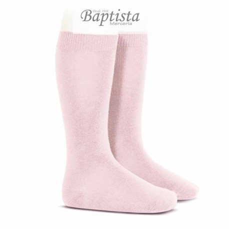 Calcetín alto liso Rosa C.500