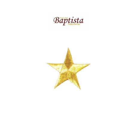 Aplicación bordada estrella dorada 40x40 mm