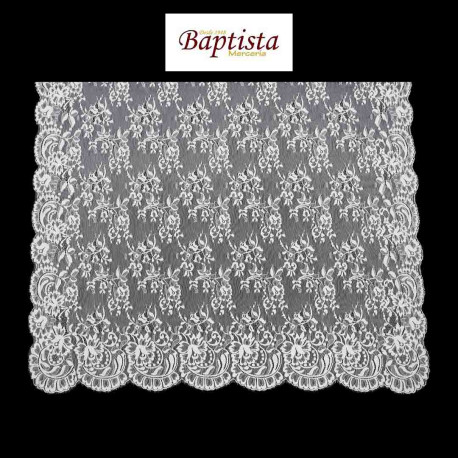 Mantilla Blonda 130 x 250 Blanco Ref.196