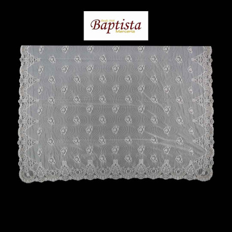 Mantilla Blonda 130x250 Marfil con Hilo Dorado Ref. 121514.4