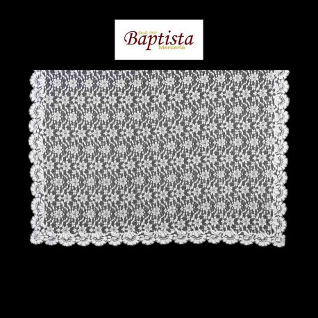 Mantilla de Blonda Blanca 120x250 cm Ref. 4014 – Central Encajera