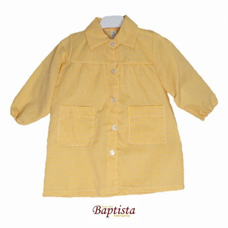 Babi cuadros amarillo puño goma