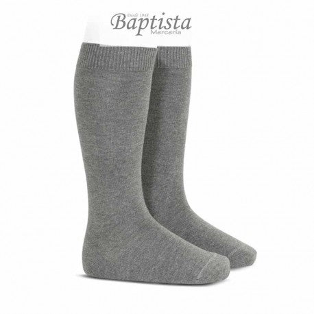 Calcetín alto liso Gris Claro 230