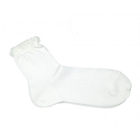 Calcetín Corto Bolillo Calado Blanco