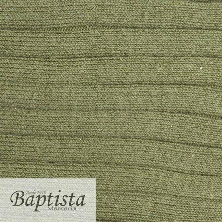 Calcetines altos canalé verde militar