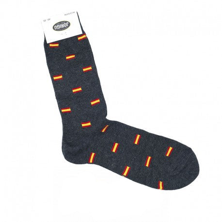 Calcetines bandera gris