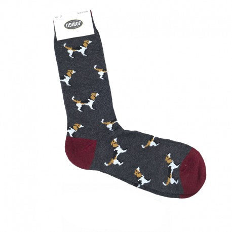 Calcetines Beagle gris