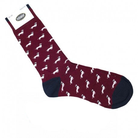 Calcetines perrito granate
