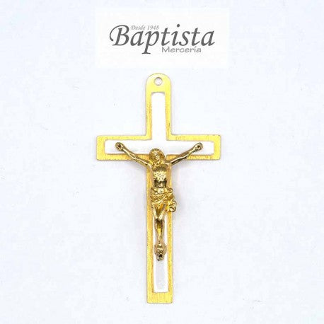 Crucifijo metal y nácar