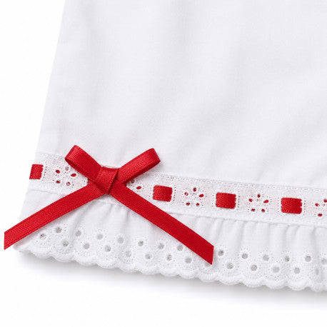 Enagua infantil para traje regional con tiras bordadas
