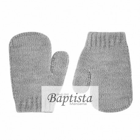 Manopla con dedo gris aluminio.