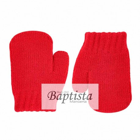 Manopla con dedo rojo.