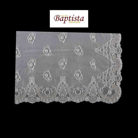 Mantilla Blonda 130x250 Marfil con Hilo Dorado Ref. 121514.4