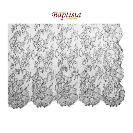 Mantilla Chantilly Negra 110x220 cm Ref. 142 – Central Encajera