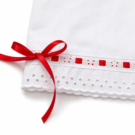 Pololos infantiles para traje regional con tiras bordadas