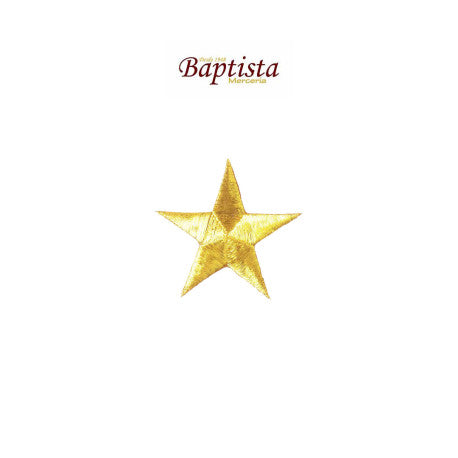 Aplicación bordada estrella dorada 60x60 mm